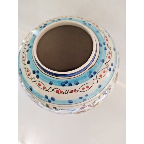 Hand Painted Ceramic Vase - Frazarte Portugal - 7" - 17th Century Style - Picture 8 of 12